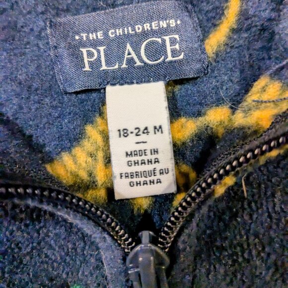 NEW 18-24 Months The Children's Place Mock Turtle Neck Half Zip Fleece Sweater - Picture 3 of 3